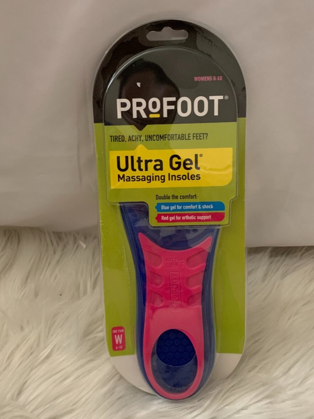 ProFoot Ultra Gel Massaging Insoles (1 Pair, Size 6-10)